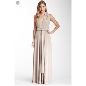 Nude VonVonni  Multi-way Transformer Maxi Dress